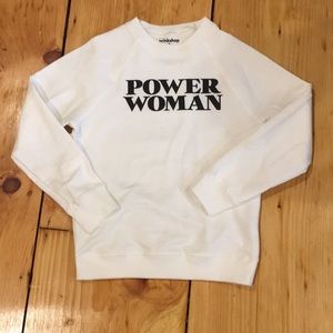 J Crew X prinkshop “Power Woman” sweatshirt XS